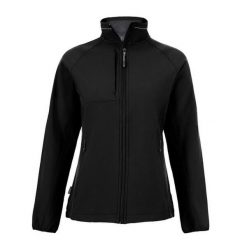 Kurtka Damska Expert Basecamp Soft Shell. Czarne kurtki przejściowe sportowe Craghoppers, bez wzorów, z softshellu, bez kaptura, trekkingowe. Za 239.99 zł.