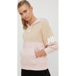 Puma bluza damska kolor beżowy z kapturem gładka. Brązowe bluzy Puma, l, bez wzorów, bez ramiączek, z kapturem. W wyprzedaży za 214.99 zł.