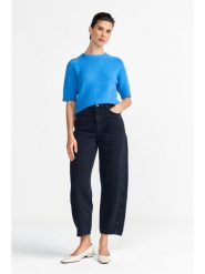 Rich & Royal Dzianinowa bluzka w kolorze niebieskim rozmiar: S. Niebieskie bluzki Rich & Royal, s, bez wzorów, z dzianiny, bez kołnierzyka, bez ramiączek. Za 230.99 zł.