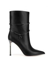 Eva Minge Botki HESSA-TO926-201 Czarny. Czarne botki Eva Minge, bez wzorów, bez obcasa, na szpilce, bez zapięcia. Za 543.00 zł.