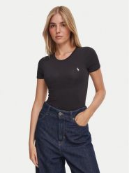 Polo Ralph Lauren Body 4P0785 Czarny Slim Fit. Czarne body i gorsety Polo Ralph Lauren, bez wzorów, z bawełny, bez ramiączek. Za 469.99 zł.