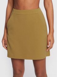 Moss Copenhagen Spódnica trapezowa Thalea 17125 Żółty Regular Fit. Żółte spódnice Moss Copenhagen, xl, bez wzorów, z syntetyku, mini, trapezowe. Za 159.99 zł.