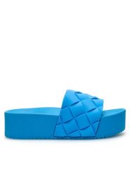 JENNY Klapki WFA2750-1 Niebieski. Niebieskie klapki Jenny, bez wzorów, z syntetyku, bez obcasa, bez zapięcia. Za 69.99 zł.