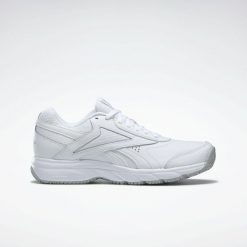 Buty damskie Reebok Work N Cushion 4.0. Białe buty do biegania Reebok, bez wzorów, z gumy, bez zapięcia, do biegania. Za 279.00 zł.
