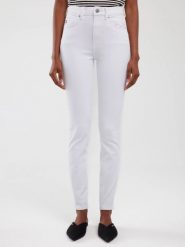 Jeansy damskie push up z wysokim stanem białe Melinda High Waist 101. Białe jeansy BIG STAR, l, bez wzorów, z jeansu, biznesowe, z podwyższonym stanem. Za 299.99 zł.