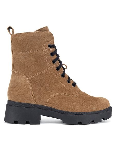 Lasocki Trzewiki ARC-DOMINA-03 Brązowy. Brązowe botki Lasocki, bez wzorów, ze skóry, bez obcasa, na płaskiej podeszwie, bez zapięcia. Za 279.99 zł.