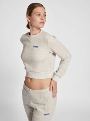 Damska krótka bluza Hummel LGC Shai. Niebieskie bluzy Hummel, na jesień, m, bez wzorów, z bawełny, bez kaptura, na fitness i siłownię. Za 196.65 zł.