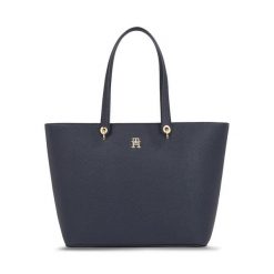 Torebka Tommy Hilfiger. Niebieskie shopper bag Tommy Hilfiger, bez wzorów, bez dodatków. Za 499.99 zł.