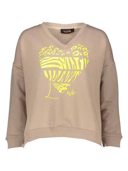 Miss goodlife Bluza w kolorze beżowym rozmiar: L. Brązowe bluzy miss goodlife, l, bez wzorów, z bawełny, bez ramiączek, bez kaptura. Za 127.05 zł.