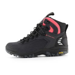 Buty trekkingowe skórzane damskie Alpine Pro Spidere Mid Vibram. Czarne trekkingi Alpine Pro, bez wzorów, z nubiku, za kostkę, bez zapięcia, trekkingowe. W wyprzedaży za 629.00 zł.