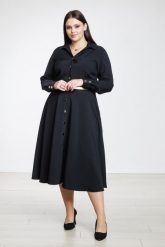 Czarna klasyczna sukienka Clarisa z kieszeniami PLUS SIZE. Czarne sukienki Moda Size Plus Iwanek, na imprezę, plus size, bez wzorów, z elastanu, eleganckie, bez kołnierzyka, plus size, bez ramiączek, mini, oversize. Za 349.90 zł.