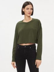 Noisy May Bluzka 27026051 Zielony Cropped Fit. Zielone bluzki Noisy May, m, bez wzorów, z bawełny, bez kołnierzyka, bez ramiączek. Za 49.99 zł.