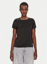 ViCOLO Bluzka TD0007 Czarny Relaxed Fit. Czarne bluzki ViCOLO, m, bez wzorów, z wiskozy, bez kołnierzyka, bez ramiączek. Za 119.99 zł.