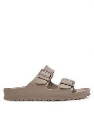 Birkenstock Klapki Arizona Eva 1030466 Beżowy. Brązowe klapki Birkenstock, bez wzorów, z syntetyku, bez obcasa, bez zapięcia. Za 199.99 zł.