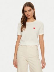 JDY T-Shirt Kitty 15318845 Biały Regular Fit. Białe t-shirty JDY, s, bez wzorów, z bawełny, bez kołnierzyka, bez ramiączek. Za 59.99 zł.