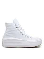 Converse Trampki Chuck Taylor All Star Move Platform 568498C Biały. Białe trampki Converse, bez wzorów, z materiału, retro, bez zapięcia. Za 359.99 zł.