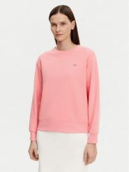 Gant Bluza Shield 4201414 Różowy Relaxed Fit. Czerwone bluzy Gant, l, bez wzorów, z bawełny, bez kaptura. Za 259.99 zł.