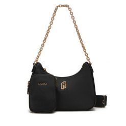 Torebka Liu Jo. Czarne listonoszki Liu Jo, bez wzorów, bez dodatków. Za 469.99 zł.