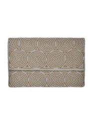 BLE Kopertówka w kolorze biało-beżowym - 24 x 15 x 3 cm rozmiar: onesize. Białe kopertówki BLE, bez wzorów, z bawełny, bez dodatków. Za 79.95 zł.