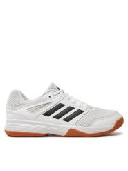 Adidas Buty halowe Speedcourt Indoor IH3159 Biały. Białe buty treningowe adidas, bez wzorów, z materiału, bez zapięcia. Za 249.99 zł.