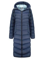 Geographical Norway Płaszcz pikowany "Berangere" w kolorze granatowym rozmiar: XL. Niebieskie płaszcze Geographical Norway, xl, bez wzorów, bez kaptura. Za 343.41 zł.