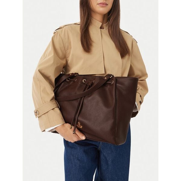 Torebka Beverly Hills Polo Club. Brązowe shopper bag Beverly Hills Polo Club, bez wzorów, bez dodatków. Za 279.99 zł.