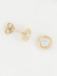 L instant d Or Złote kolczyki-wkrętki "Precious" z cyrkoniami rozmiar: onesize. Żółte kolczyki L instant d Or, z cyrkonią, złote. Za 434.99 zł.