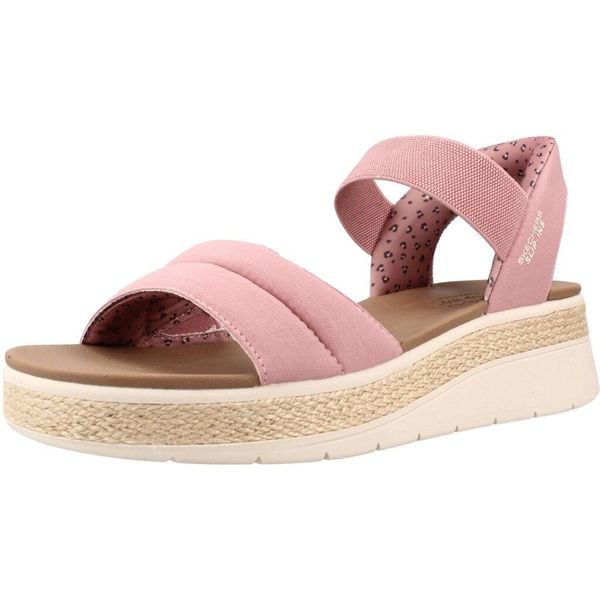 Sandały SKECHERS 114413S Rose. Czerwone sandały Skechers, bez wzorów, z syntetyku, bez obcasa, bez zapięcia. Za 218.99 zł.
