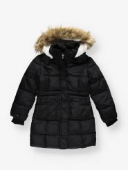 Steve Madden Parka w kolorze czarnym rozmiar: 122/128. Czarne płaszcze Steve Madden, na zimę, bez wzorów, bez kaptura. Za 108.99 zł.