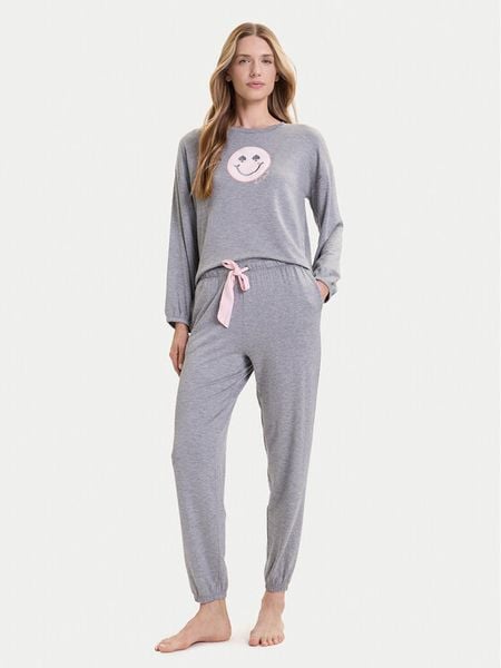 Kate Spade Piżama KSI92759 Szary Regular Fit. Szare piżamy Kate Spade, m, bez wzorów, bez kołnierzyka, bez ramiączek. Za 429.99 zł.