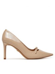Aldo Szpilki Merla 13967578 Beżowy. Brązowe szpilki Aldo, bez wzorów, ze skóry, bez obcasa, na szpilce, bez zapięcia. Za 259.99 zł.