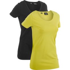 Długi t-shirt (2 szt.), krótki rękaw bonprix pistacjowy + czarny. T-shirty marki 4f. Za 49.98 zł.
