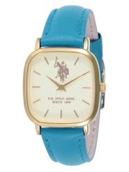 U.S. Polo Assn. Zegarek kwarcowy w kolorze złoto-błękitno-kremowym rozmiar: onesize. Niebieskie, analogowe zegarki U.S. Polo Assn., metalowe. Za 217.99 zł.