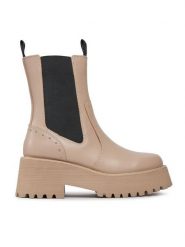 Liu Jo Sztyblety Flair 06 SF3019 PX241 Beżowy. Brązowe botki Liu Jo, bez wzorów, ze skóry, bez obcasa, na płaskiej podeszwie, bez zapięcia. Za 609.99 zł.