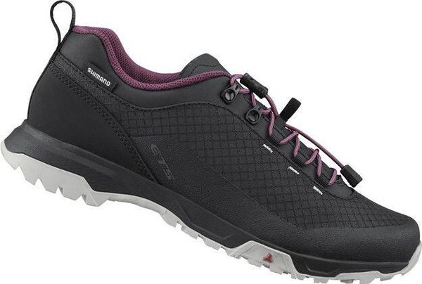 Kobiety - Buty kolarskie ET501W. Czarne buty treningowe Shimano, bez wzorów, z gumy, bez zapięcia, rowerowe. Za 599.00 zł.