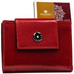 Portfel damski Peterson PTN 70613-9-TVT czerwony. Czerwone portfele Peterson, bez wzorów, ze skóry. Za 104.99 zł.