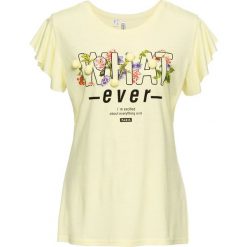 T-shirt z pomponami bonprix cytrynowy sorbetowy. T-shirty marki 4f. Za 44.99 zł.