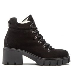 Botki Filipe. Czarne botki Filipe, bez wzorów, bez obcasa, na słupku, bez zapięcia. Za 269.99 zł.