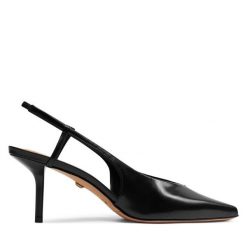 Sandały Max Mara. Czarne sandały Max Mara, bez wzorów, bez obcasa, na szpilce, bez zapięcia. Za 2,849.00 zł.