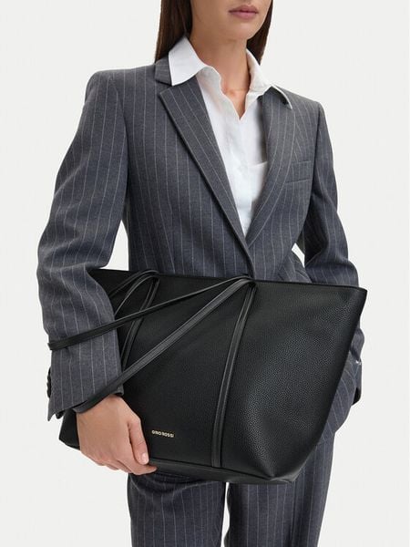 GINO ROSSI Torebka C-LDA9518 Czarny. Czarne shopper bag Gino Rossi, bez wzorów, ze skóry, bez dodatków. Za 199.99 zł.