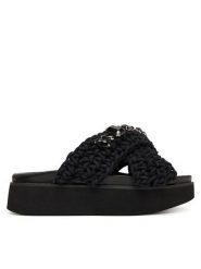 Inuikii Klapki Woven Stones Platform 1004.005.0043 Czarny. Czarne klapki Inuikii, bez wzorów, z materiału, bez obcasa, bez zapięcia. Za 979.99 zł.