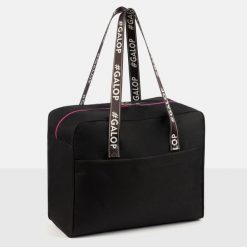 Torba jeździecka Galop Wear Shopper dla koniary. Czarne torby na laptopa GALOP WEAR, bez wzorów, z poliesteru, na ramię. Za 99.00 zł.