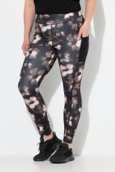 Damskie Legginsy sportowe szybkoschnące kieszenie z recyklingu. Czarne legginsy Ulla Popken, bez wzorów, z elastanu, sportowe. Za 191.99 zł.