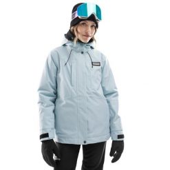 Kurtka snowboardowa damska W4-W Pole. Niebieskie kurtki narciarskie SIROKO, bez wzorów, bez kaptura, narciarskie. W wyprzedaży za 424.00 zł.
