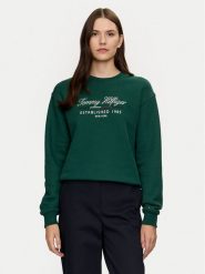 Tommy Hilfiger Bluza Modern WW0WW43574 Zielony Regular Fit. Zielone bluzy Tommy Hilfiger, l, bez wzorów, z bawełny, bez kaptura. Za 349.99 zł.