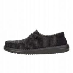 HEYDUDE Damskie Mokasyny Wendy Stretch Sox. Czarne mokasyny Hey dude, bez wzorów, z materiału. Za 259.00 zł.