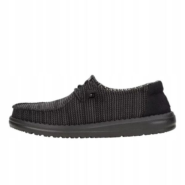 HEYDUDE Damskie Mokasyny Wendy Stretch Sox. Czarne mokasyny Hey dude, bez wzorów, z materiału. Za 259.00 zł.