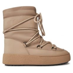 Śniegowce Moon Boot. Brązowe śniegowce Moon Boot, bez wzorów, bez zapięcia. Za 1,329.00 zł.