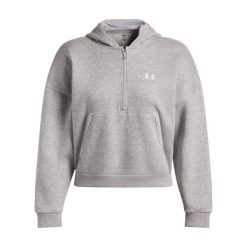 Bluza damska z kapturem Under Armour Rival Piped. Szare bluzy Under Armour, bez wzorów, sportowe, bez ramiączek, z kapturem. Za 312.50 zł.