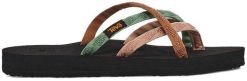 Teva Olawahu damskie klapki japonki. Brązowe klapki Teva, bez wzorów, z materiału, bez obcasa, bez zapięcia. Za 294.99 zł.